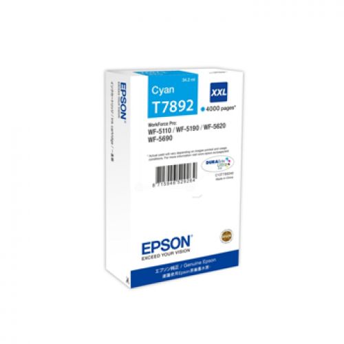 EPSON Cartucho Cian 79XXL 4000 paginas WorkForce Pro WF-5xxx Series , Epson , EPSC13T789240 , 8715946529264